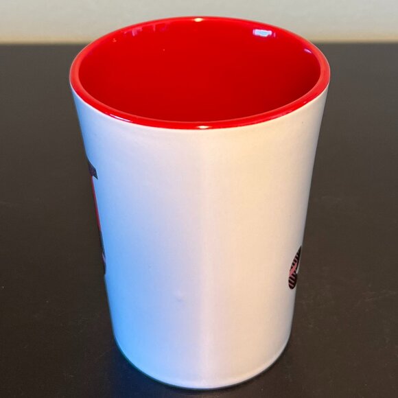 SIGNATURE Red Scottish Tartan Plaid Letter J Initial Monogram Stoneware Mug - Picture 4 of 7